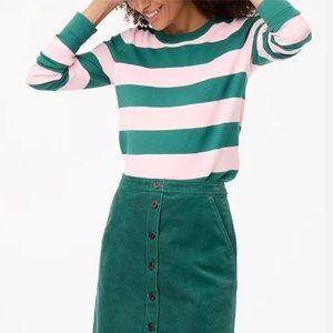 JCrew Striped Teddie sweater Size L